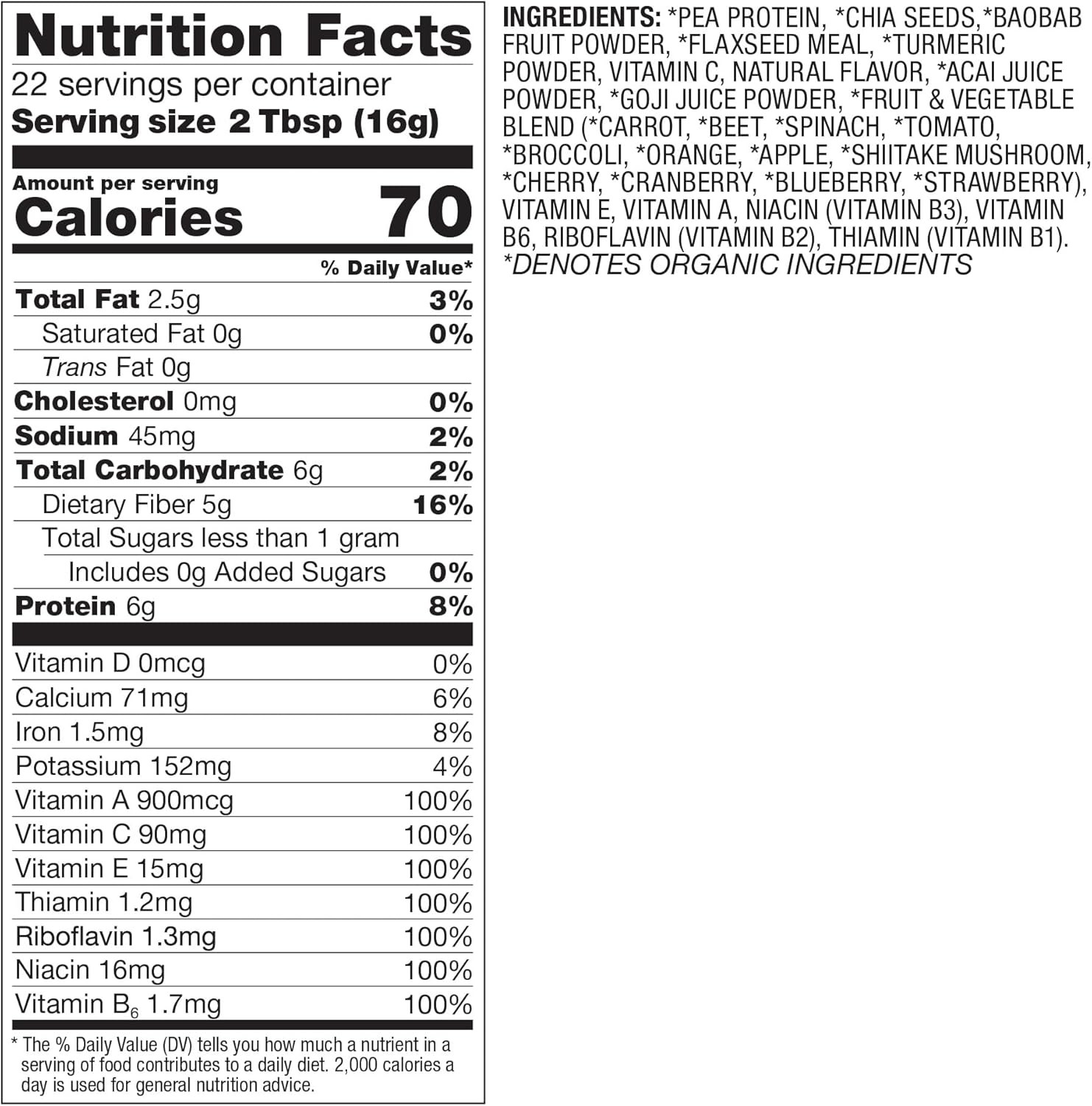 Betterbody Foods Organic Antioxidant Fruit and Fiber Superfood Blend, 12.7 Ounce
