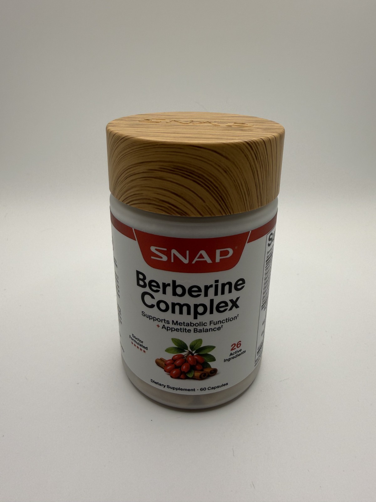 SNAP Berberine Complex w/ Cinnamon Supplementary 60 Capsules – Brand New Sealed