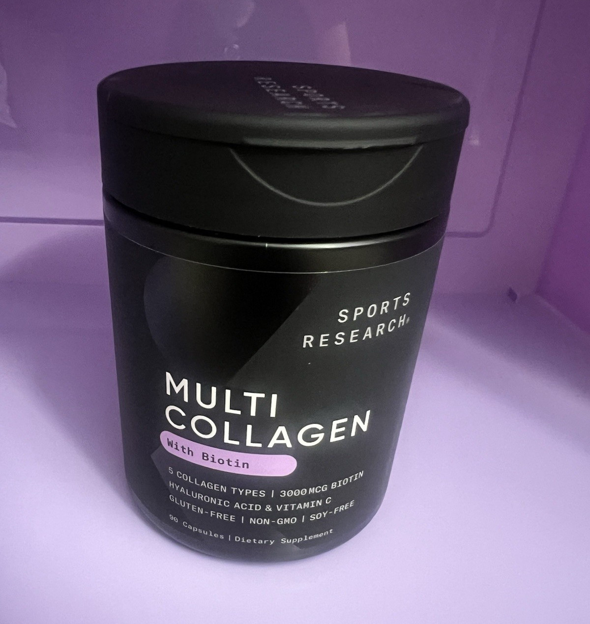 Sports Research Multi Collagen with Biotin 90 Capsules Hair Skin Nails
