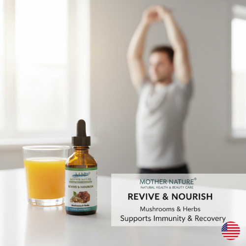 Mother Nature Revive & Nourish Mushroom & Herbs Dietary Supplement – 60 ml