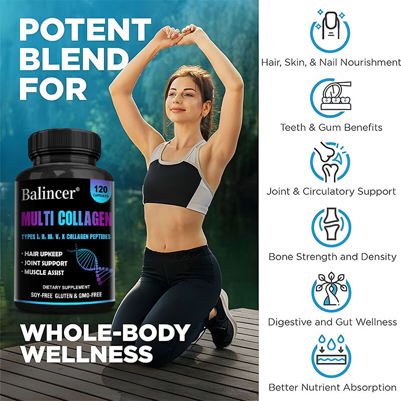 Multi-Collagen Capsules 1800mg – Enhanced Nourishment for Hair, Skin and Nails