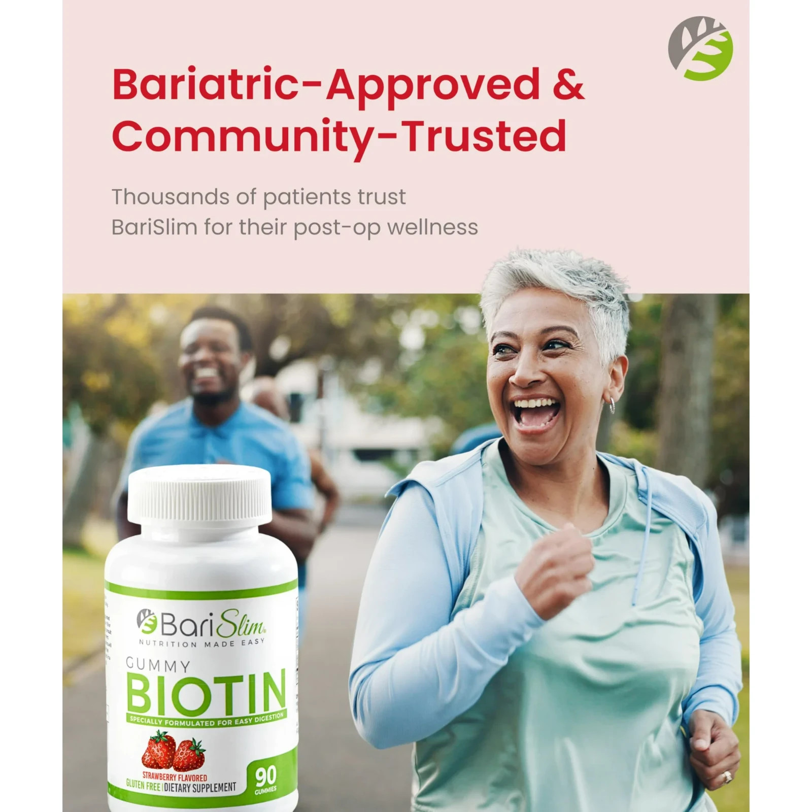BariSlim Biotin Gummies Bariatric Gummy Vitamins Dietary Supplement – Strawberry
