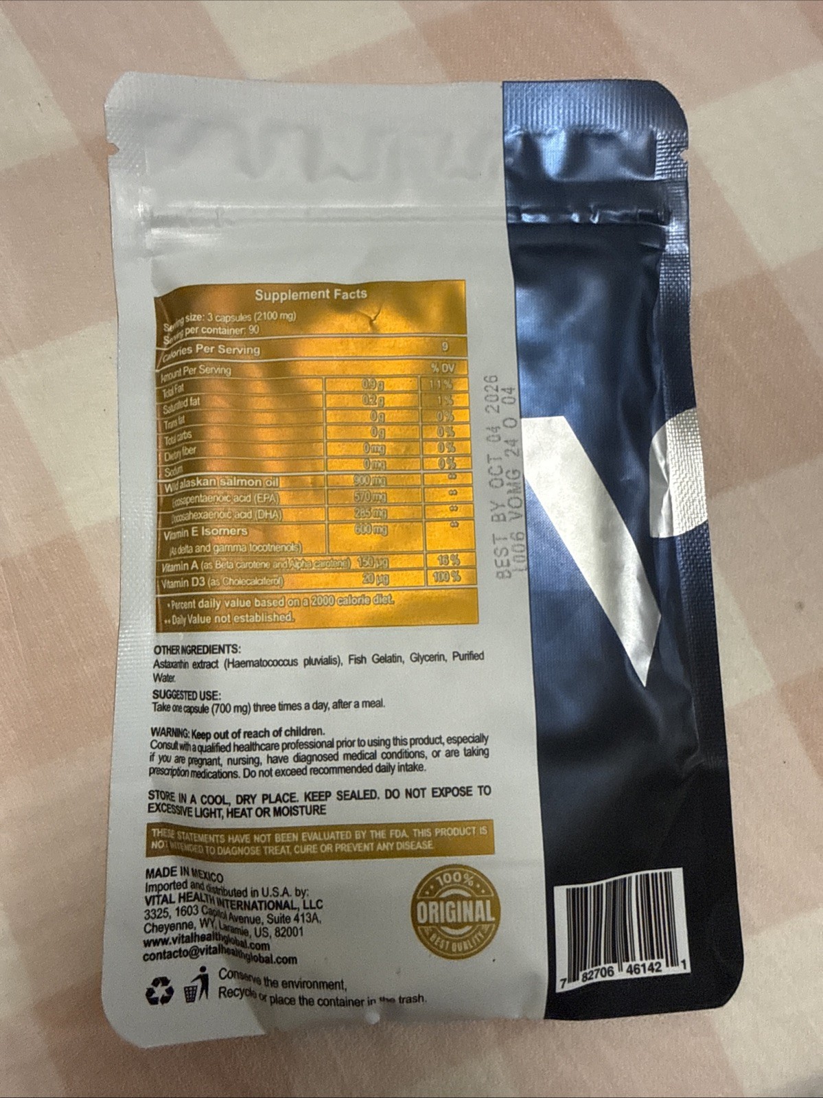 VITAL HEALTH V OMEGA 3 V-OMEGA 3 90caps | FASTEST SHIPPING | FRESH DEAL