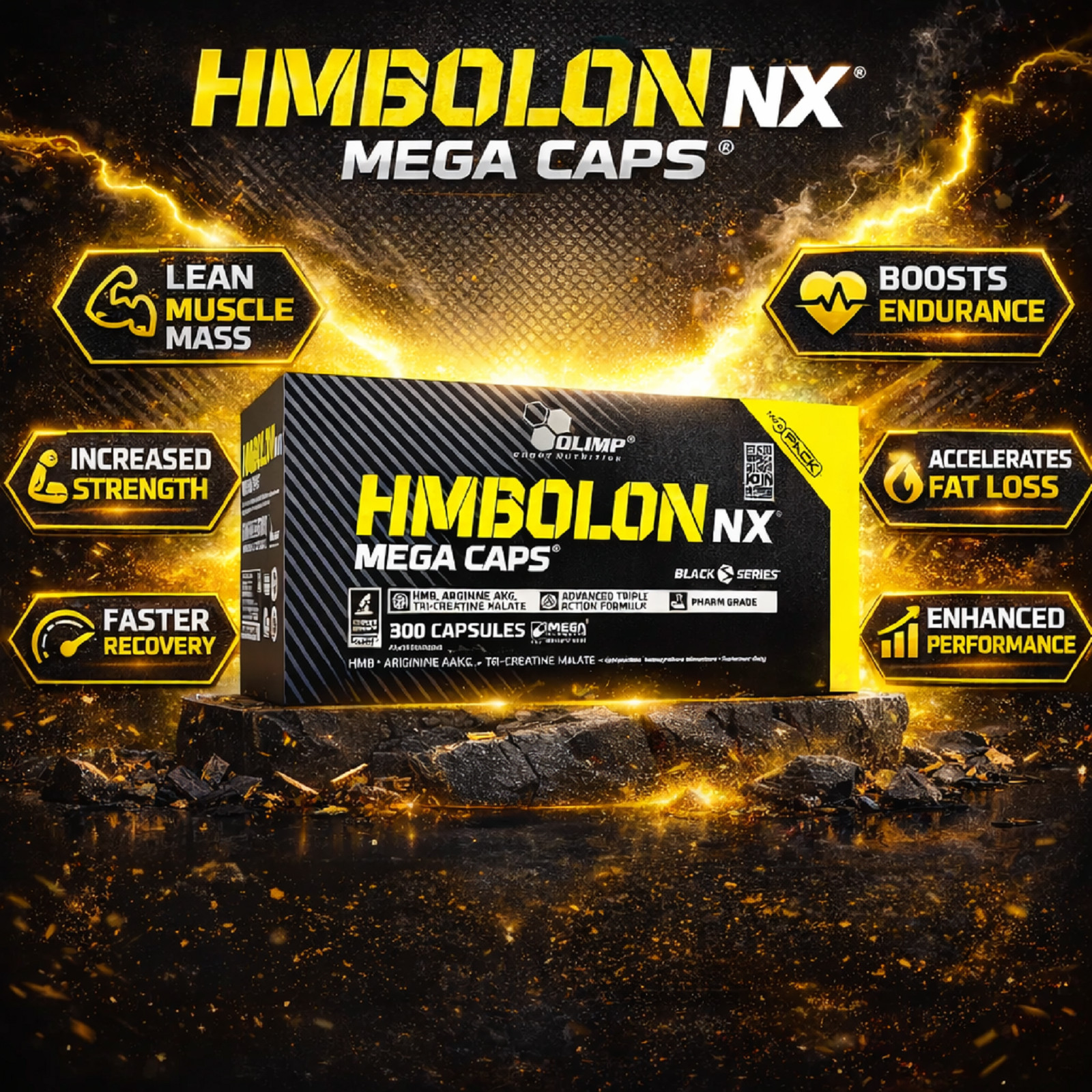 HMBOLON – 120-240 Capsules – Blisters – HMB – Increase muscle mass – metabolism