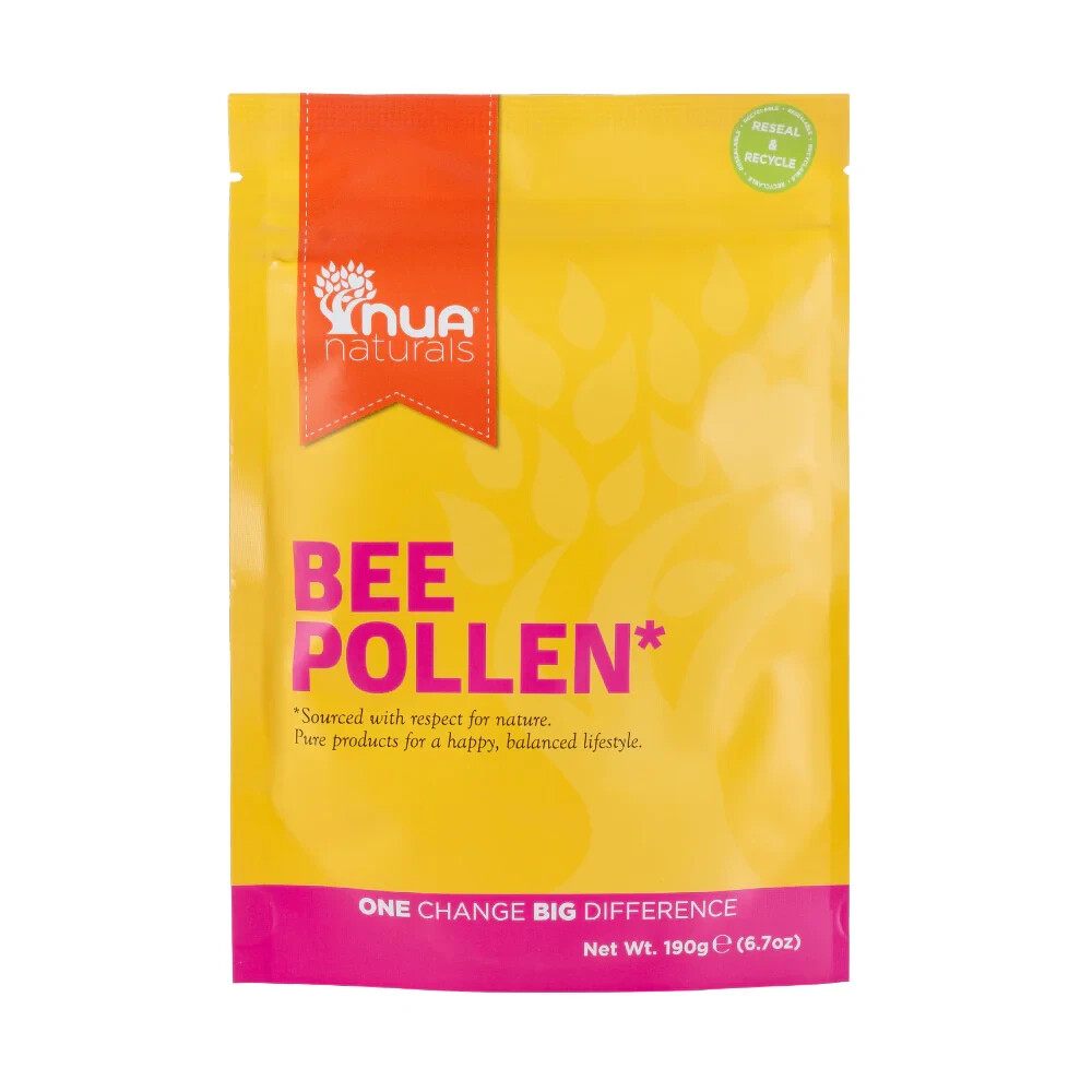 NUA Naturals Bee Pollen – 190g Resealable Bag