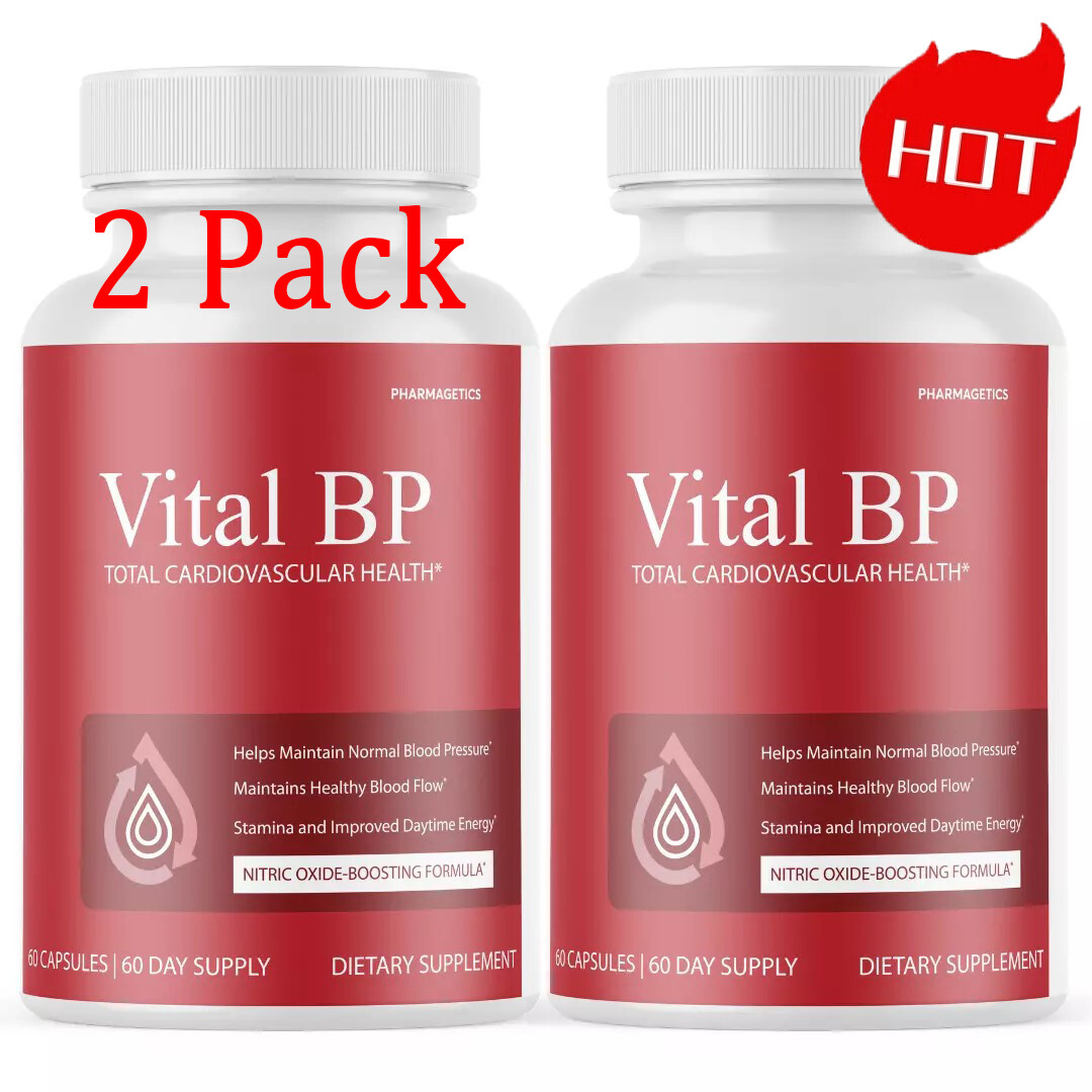 Vital BP Blood Flow Support Dietary Supplement 2 Bottles Expires February 2027