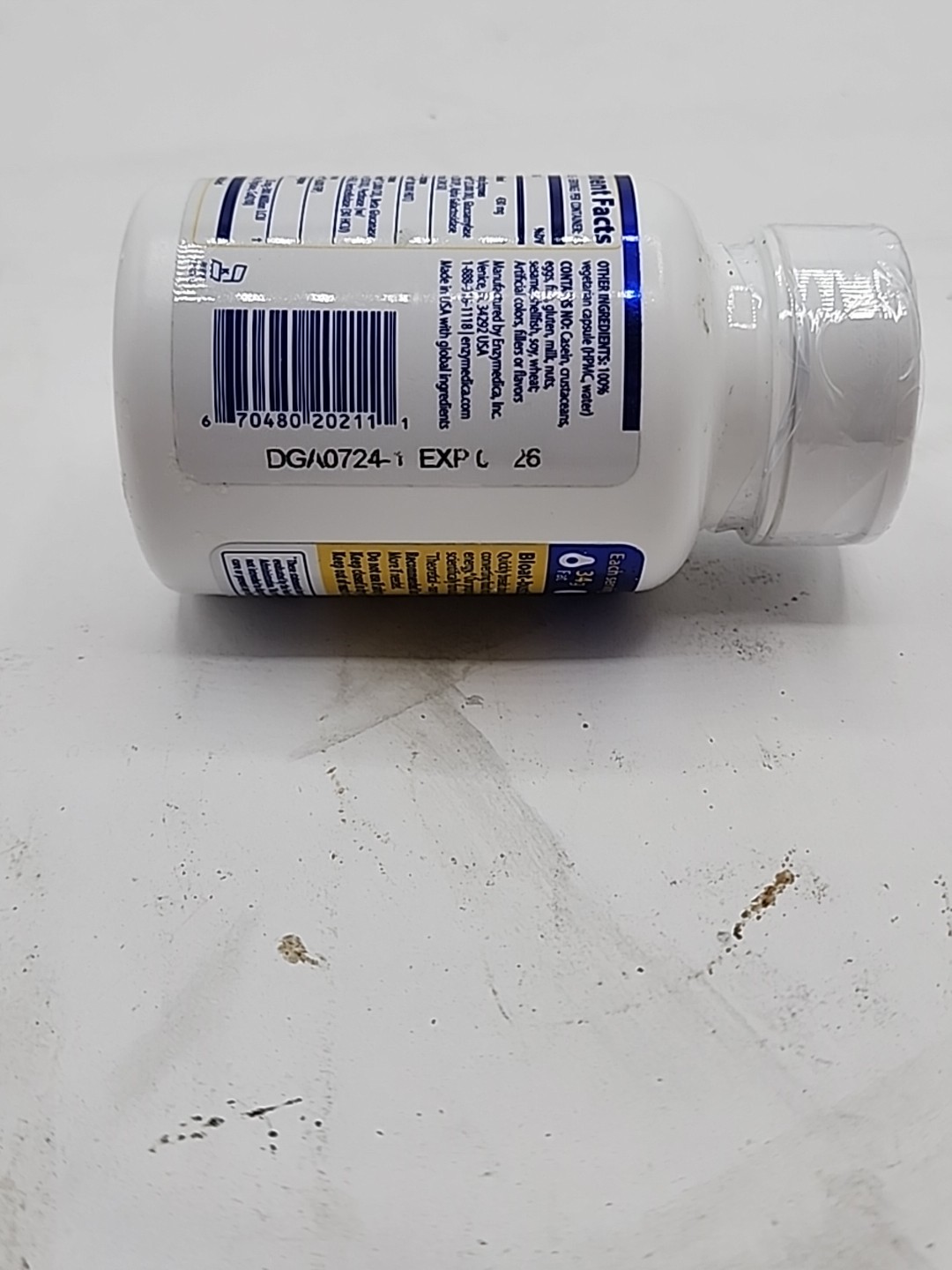 Enzymedica Digest Gold Maximum Strength Vegan Kosher Enzyme Capsules 45 Ct 8/26