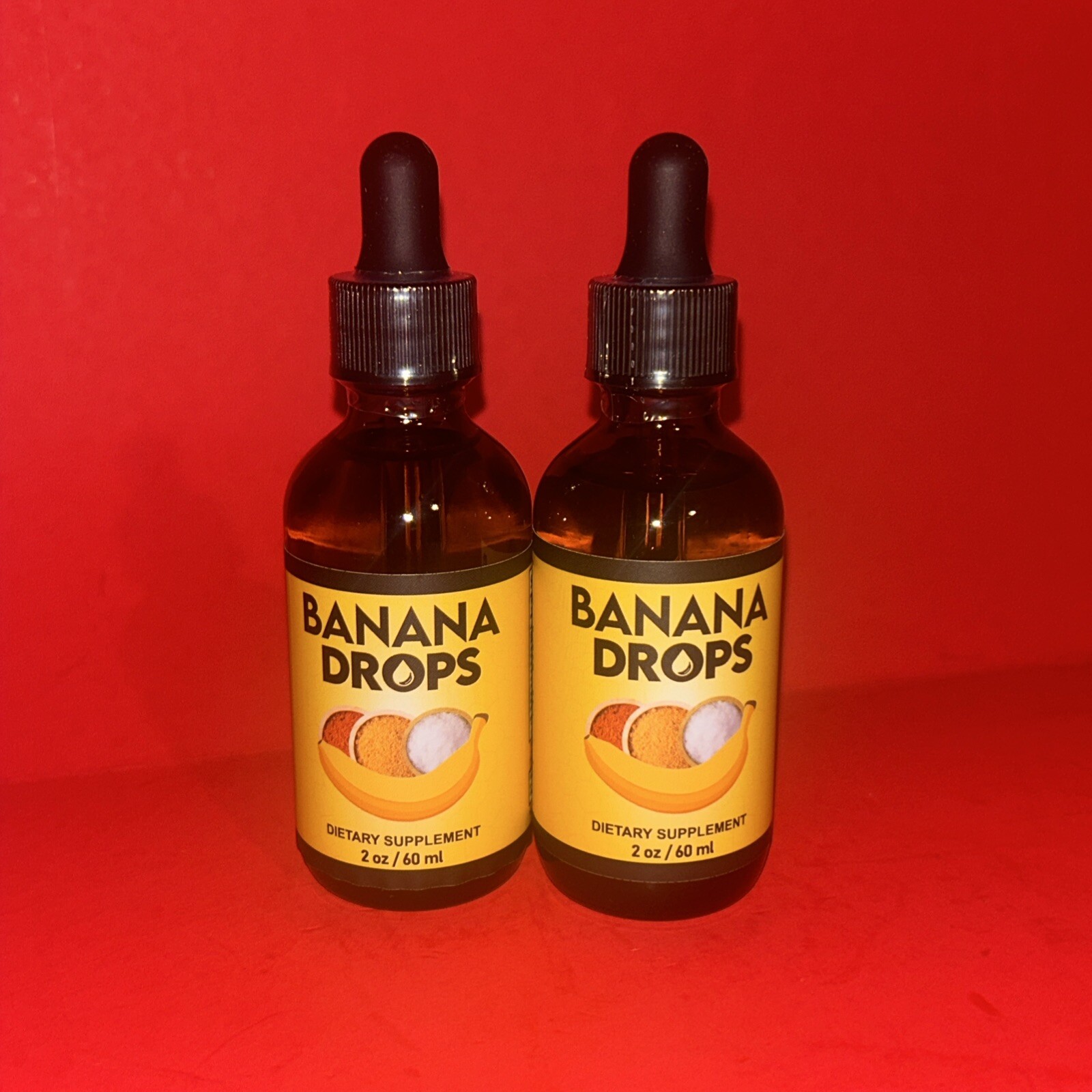 Banana Drops Weight Loss Liquid Supplement 2 oz (Lot of 2)