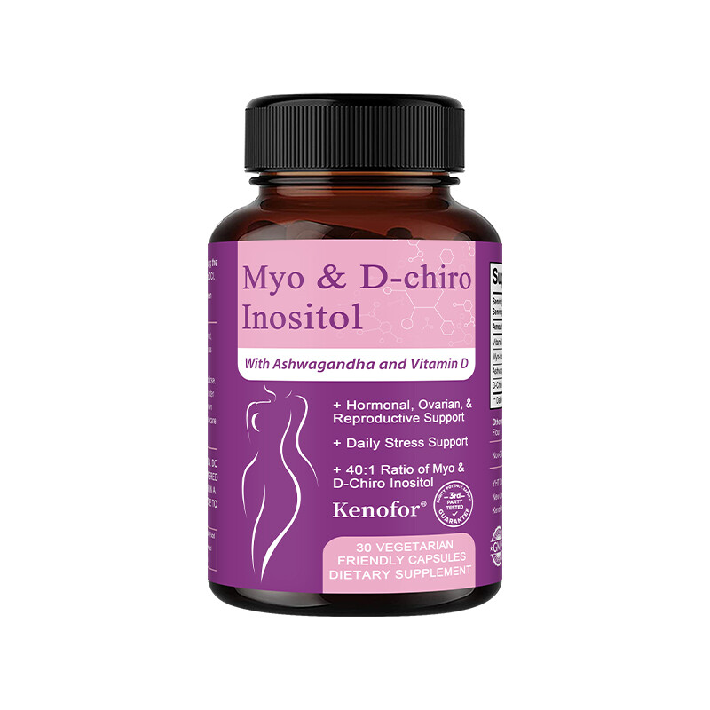 Myo & D-Chiro Inositol Capsules, Women Hormone Support, Manage Stress