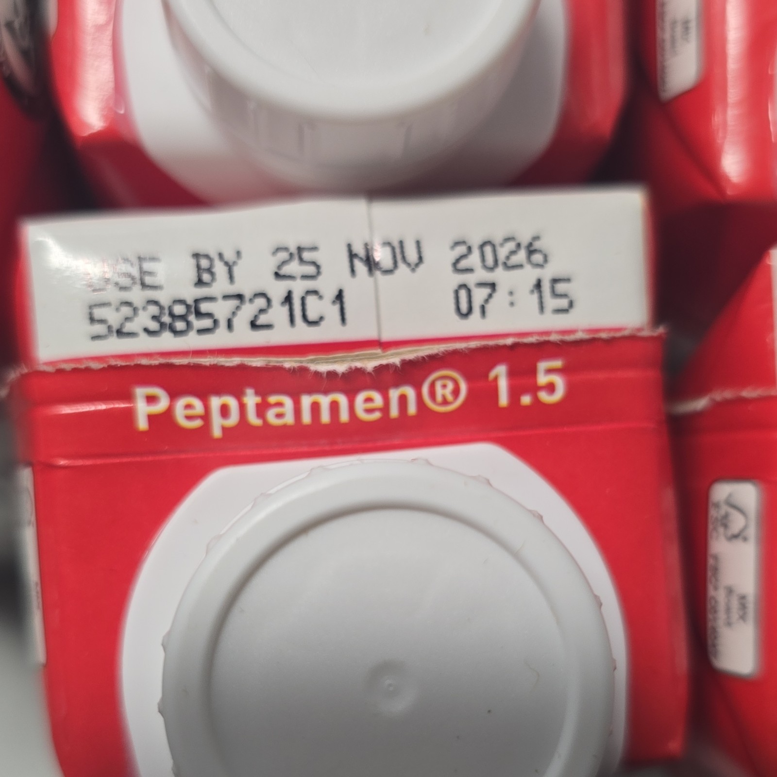 Nestlé Peptamen 1.5 Liquid Unflavored Peptide-Based Formula 250 mL (8.45 fl oz)