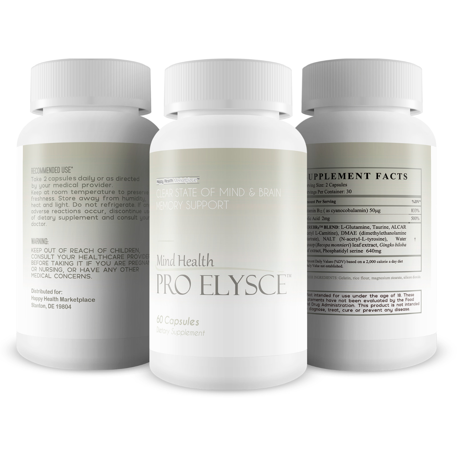 Mind Health Pro Elysce Clear State of Mind & Brain Memory Support
