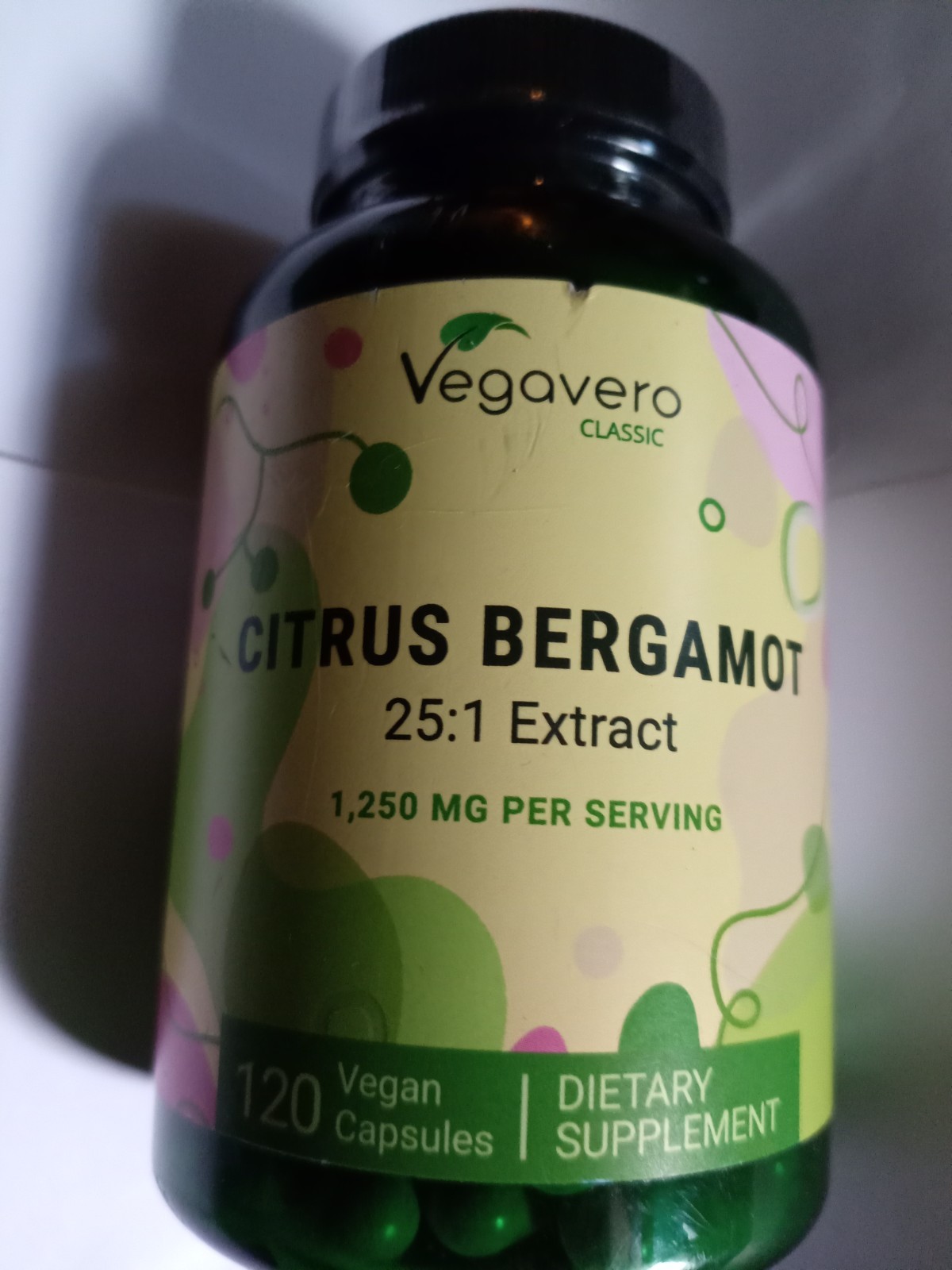Vegavero Citrus Bergamot Extract 25:1 1,250mg Vegan Capsules 120 Count