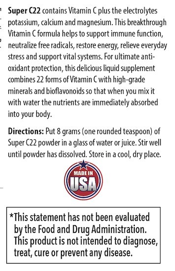 Dr. Newton’s Naturals Super C22 1500mg Vitamin C Effervescent Drink Mix – 8.9 oz