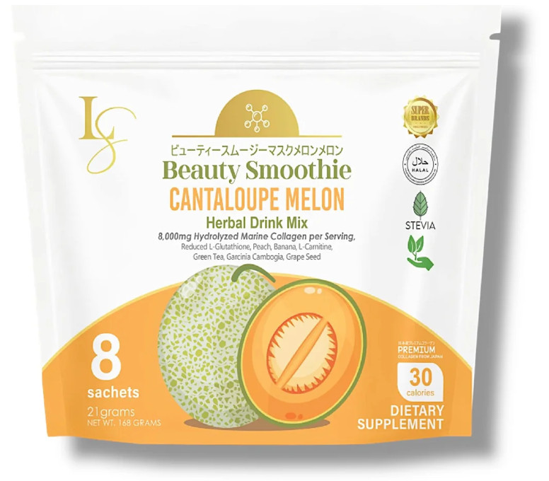 Luxe Slim Beauty Smoothie Cantaloupe Melon 21g /8 sachets. (US Seller)