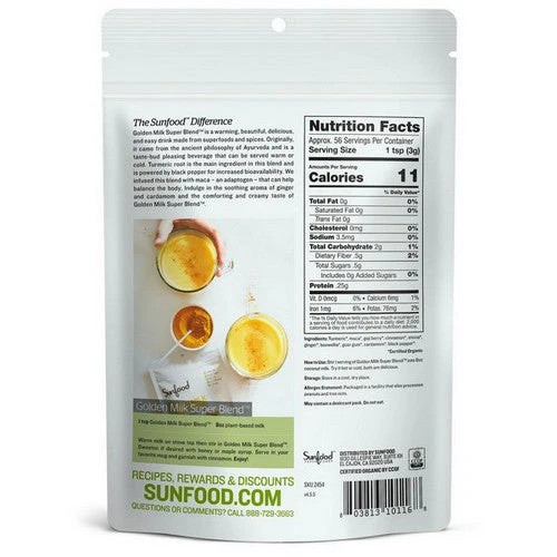 Golden Milk Super Blend 6 Oz by Sunfood Superfoods