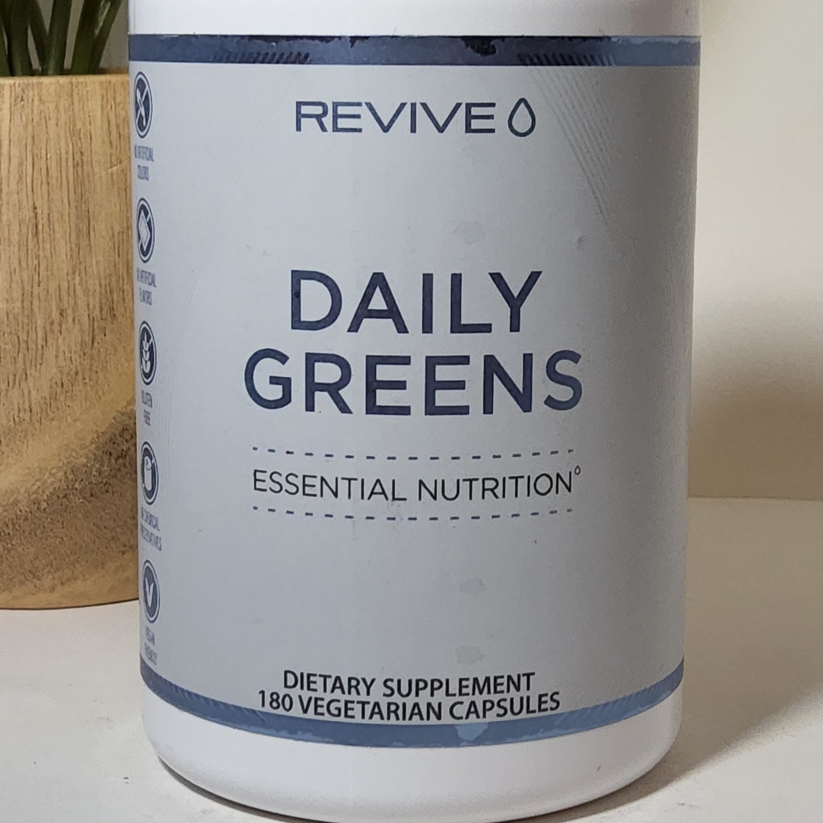 Revive Daily Greens Essential Nutrition 180 Vegetarian Capsules Exp 10/2026 NEW