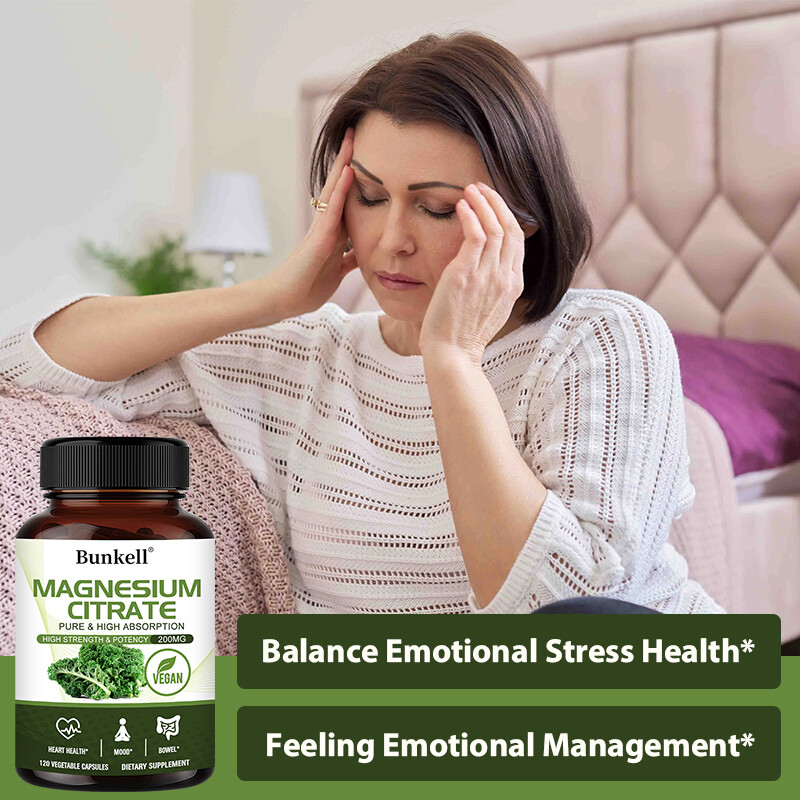Magnesium Citrate Capsules 200mg Per Serving – Highest Potency Capsules