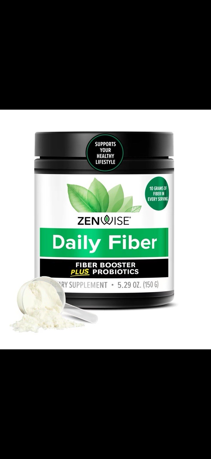 Zenwise Daily Fiber Booster Powder w/ Prebiotics & Probiotics 5.29 oz