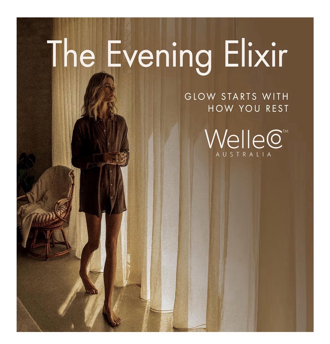 SEALED WelleCo Evening Elixir Chocolate Pwdr 150g Beauty Rest Vegan Gluten Free
