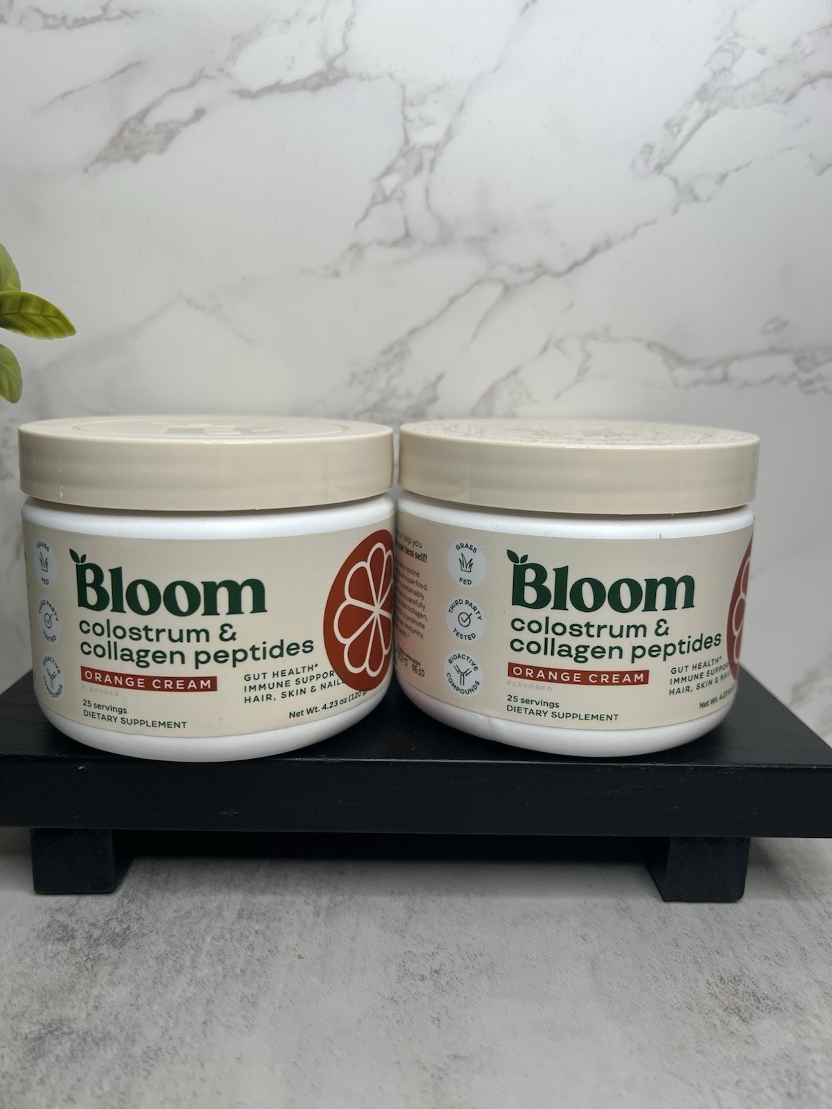 Bloom Colostrum & Collagen Peptides Orange Cream Powder 4.23 oz Exp 11/2026