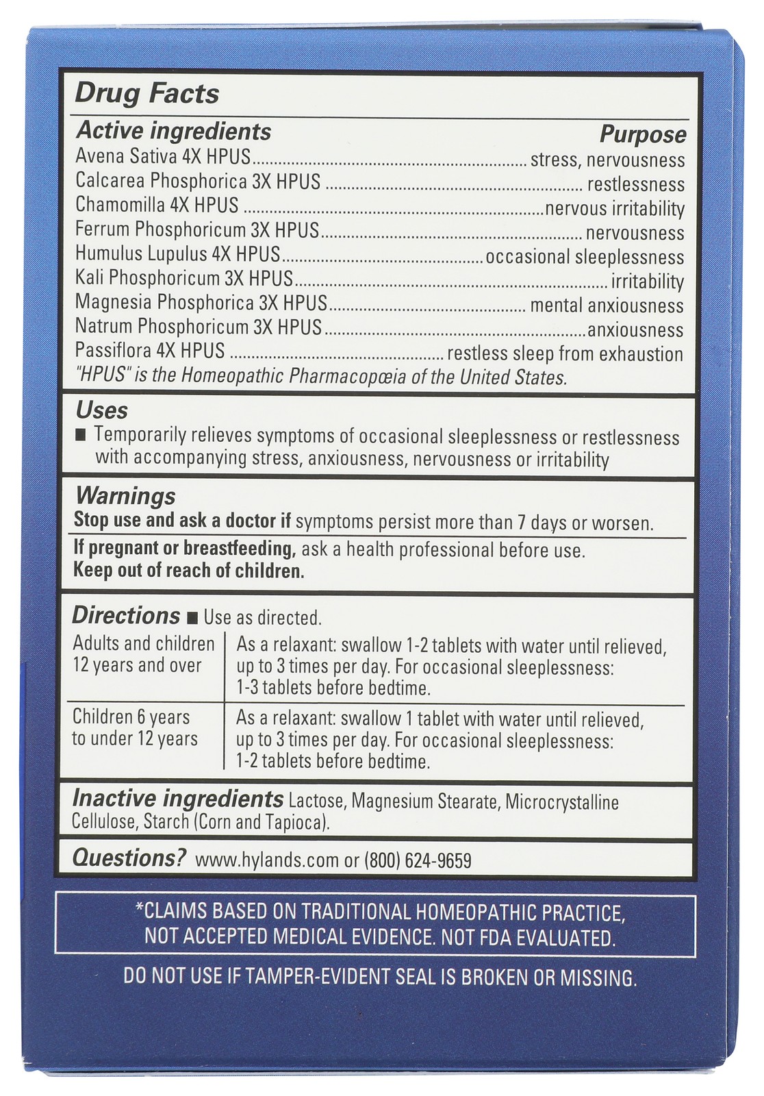 Hyland’S Calms Forte Sleep Aid Tablets 50 Count Homeopathic 3 Pack