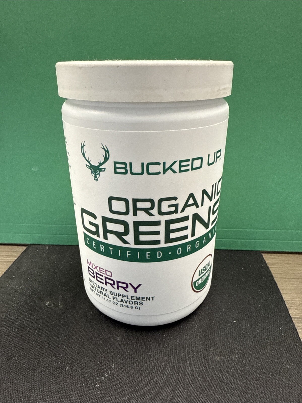 Bucked Up Organic Greens Powder Mixed Berry Flavor
