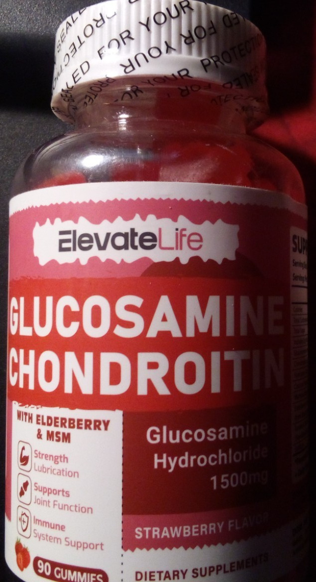 Glucosamine Chondroitin 1500mg Elderberry MSM Strawberry 90 Gummies EXP 9/2026
