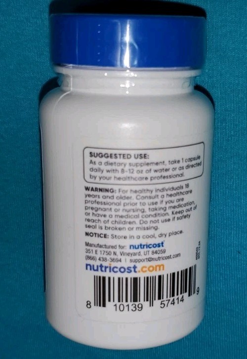 Nutricost N-Acetyl L-Cysteine (NAC) 600mg, 60 VegCaps GF – Non-GMO – EXP 06/2028