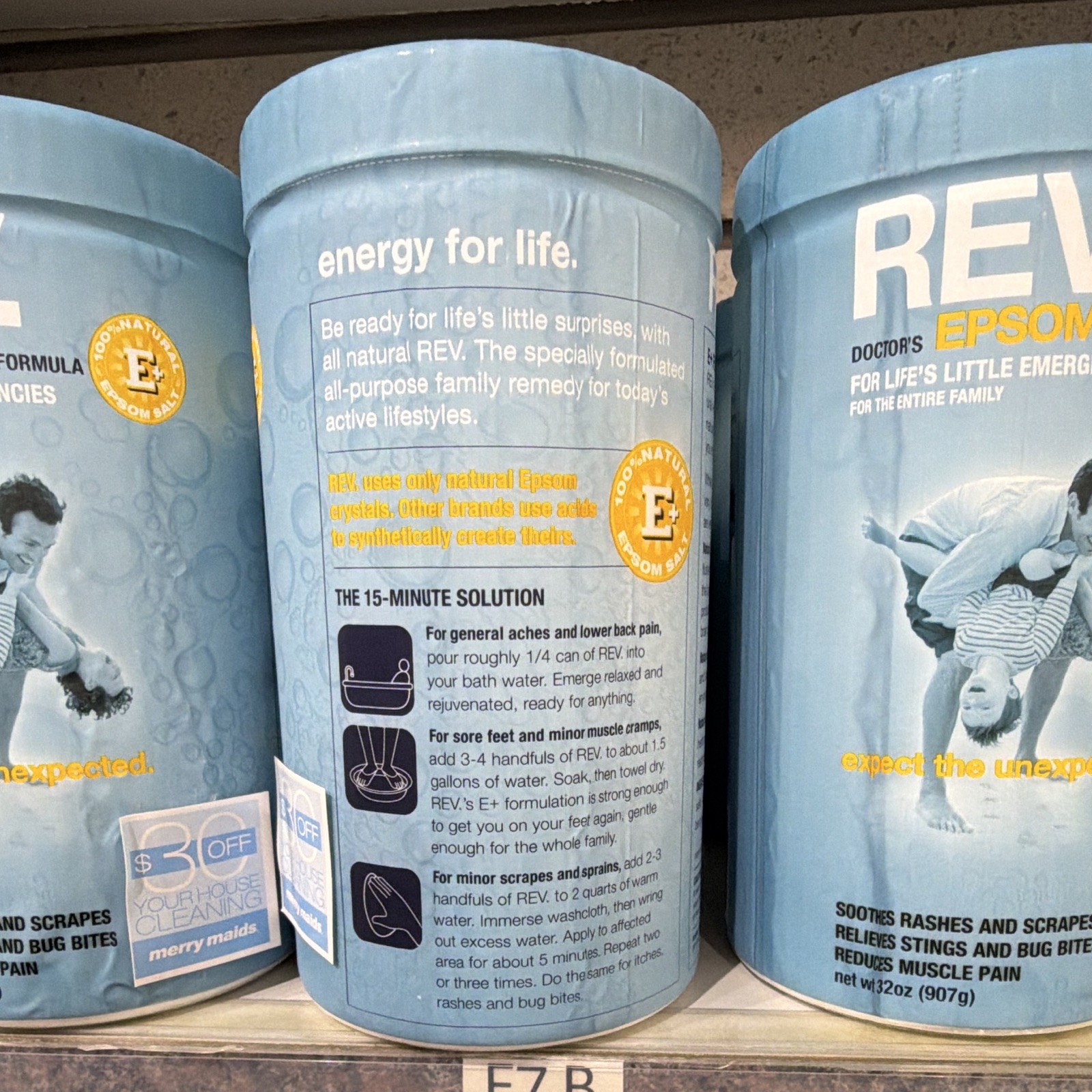 REV. Doctor’s Epsom E+ Formula Crystals Muscle Pain Relief 32 oz (907 g)