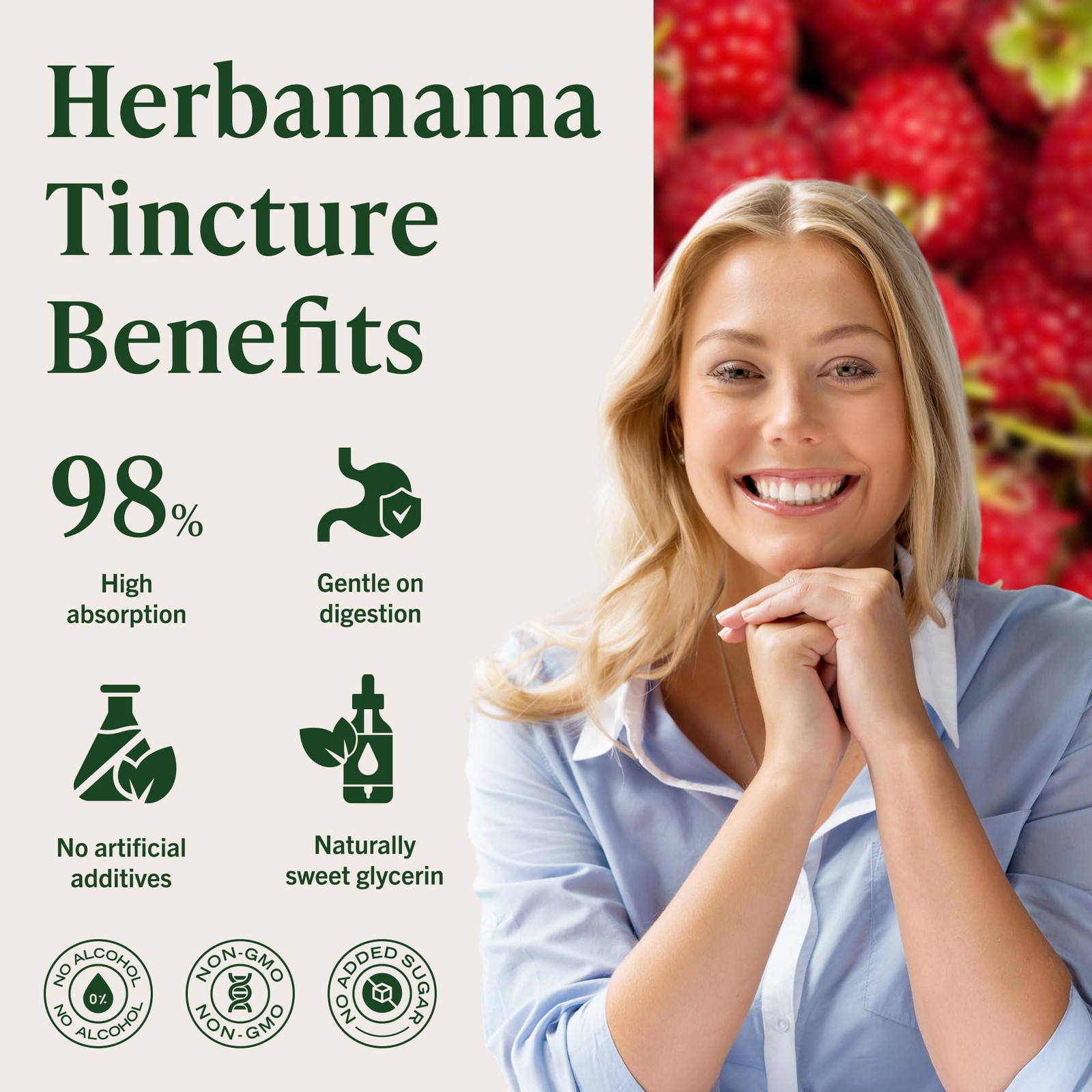 HERBAMAMA Raspberry Ketones Liquid Supplement – Metabolic 4 Fl Oz (Pack of 1)