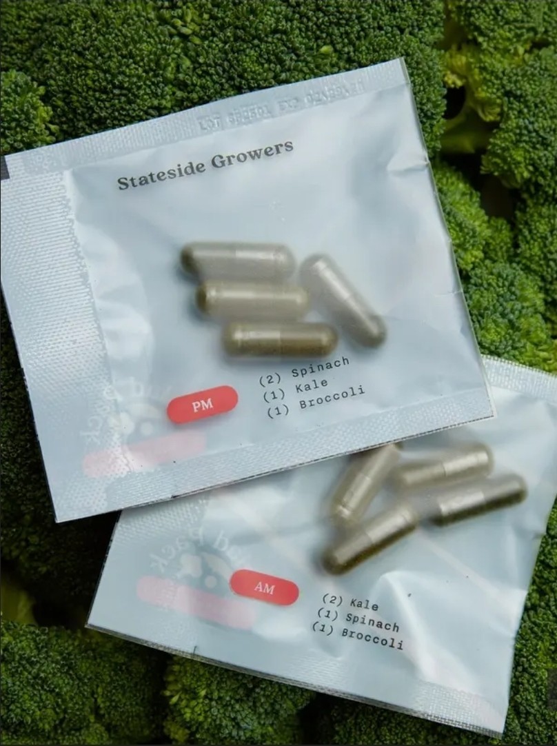 Stateside Growers Salad Pack Capsules Greens Digestive Health AM/PM Organic 30ct