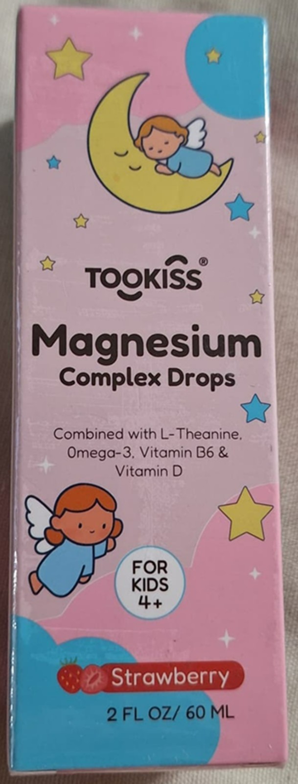 Tookiss Magnesium Complex DROPS / strawberry for Kids 4+ 2fl oz / 60ML Exp 10/27