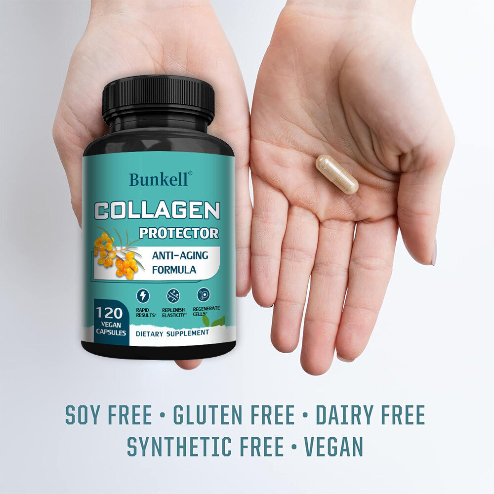 Collagen Protector Anti-Aging Formula Sea Buckthorn Extract Vegan Capsules