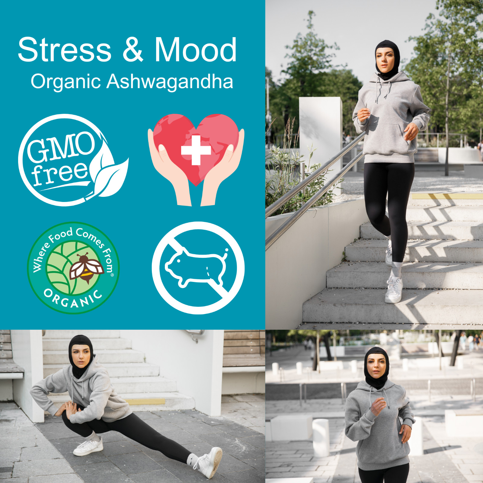 Iman Vitamins Halal Ashwagandha, Organic, Vegan, Sleep & Mood Support, 60 Count