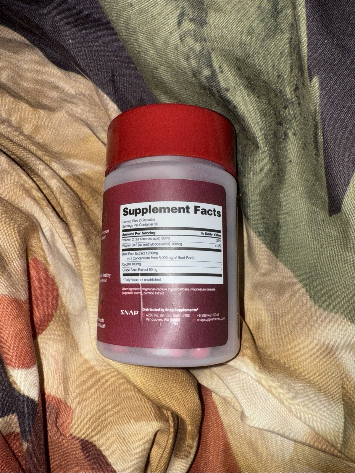 Snap Heart Beets Capsules Cardiovascular Superfood