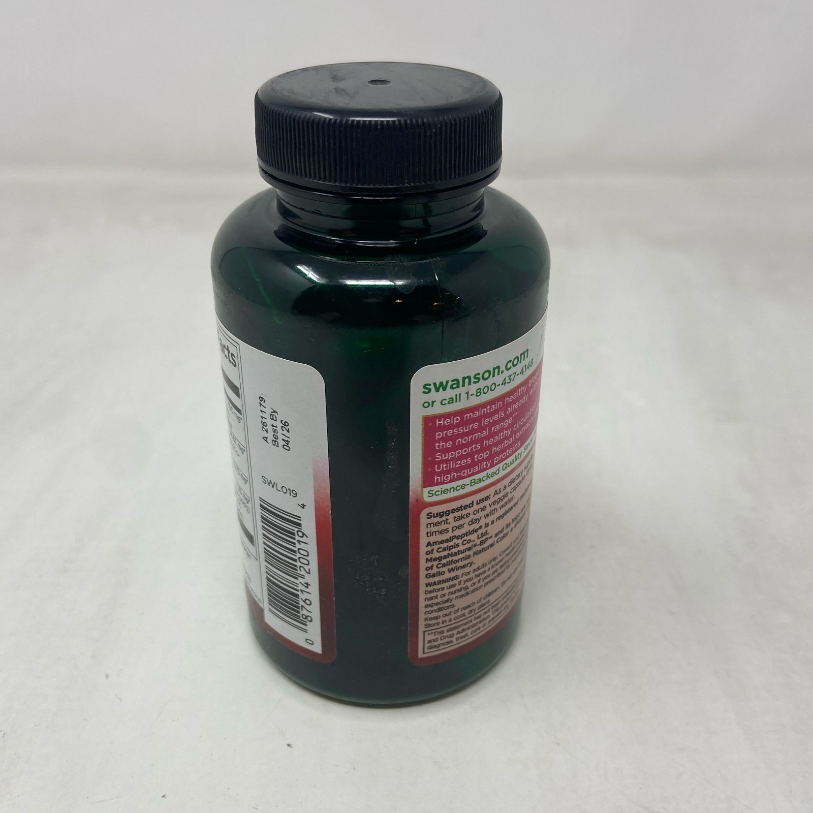 Swanson Healthy Blood Pressure Support 90 Veggie Caps Green