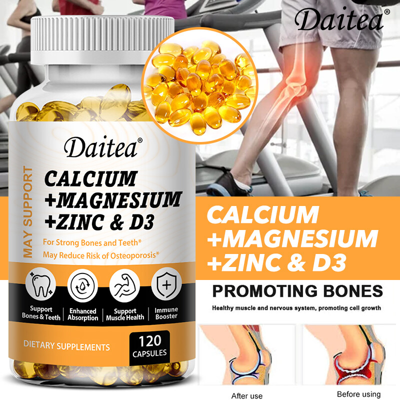 Calcium Magnesium Zinc with Vitamin D3 Strong For Bone Health Muscle Improvement