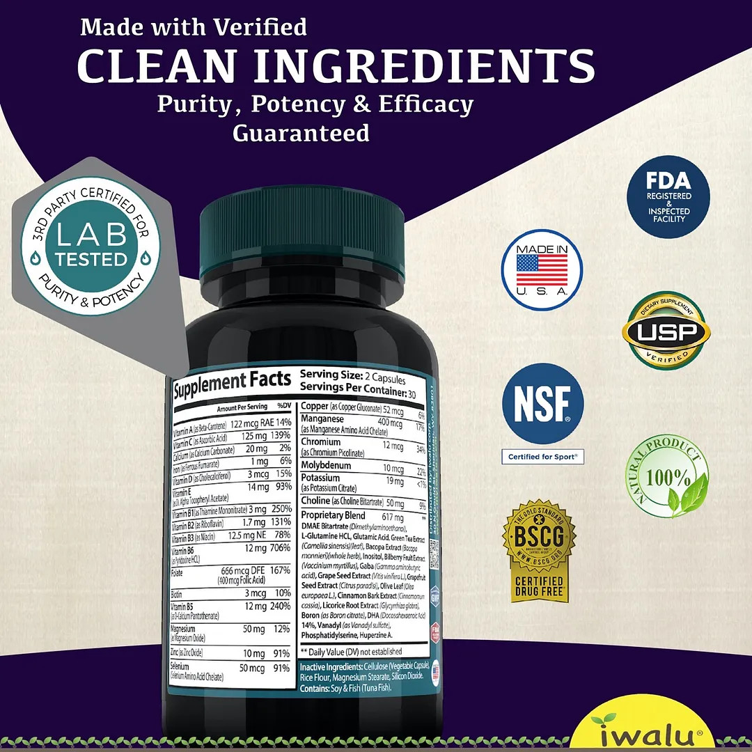 Cognitive Supplement | Best Supplement Capsule Pill Men Women FREE SHIP