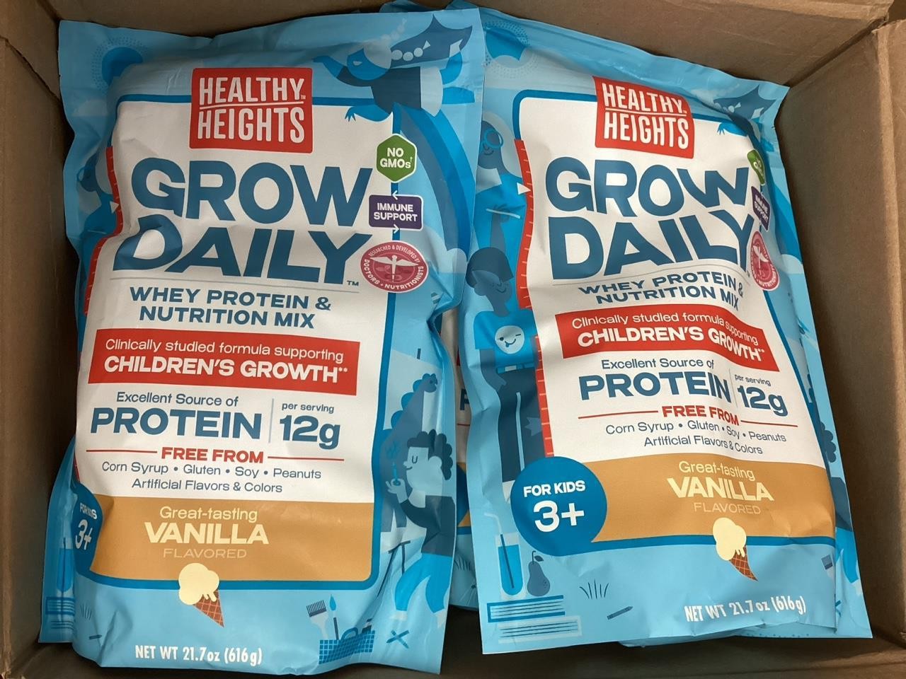 ++ Lot of 8 Healthy Heights Grow Daily Protein Nutrition Mix For Kids 3+ Vanilla