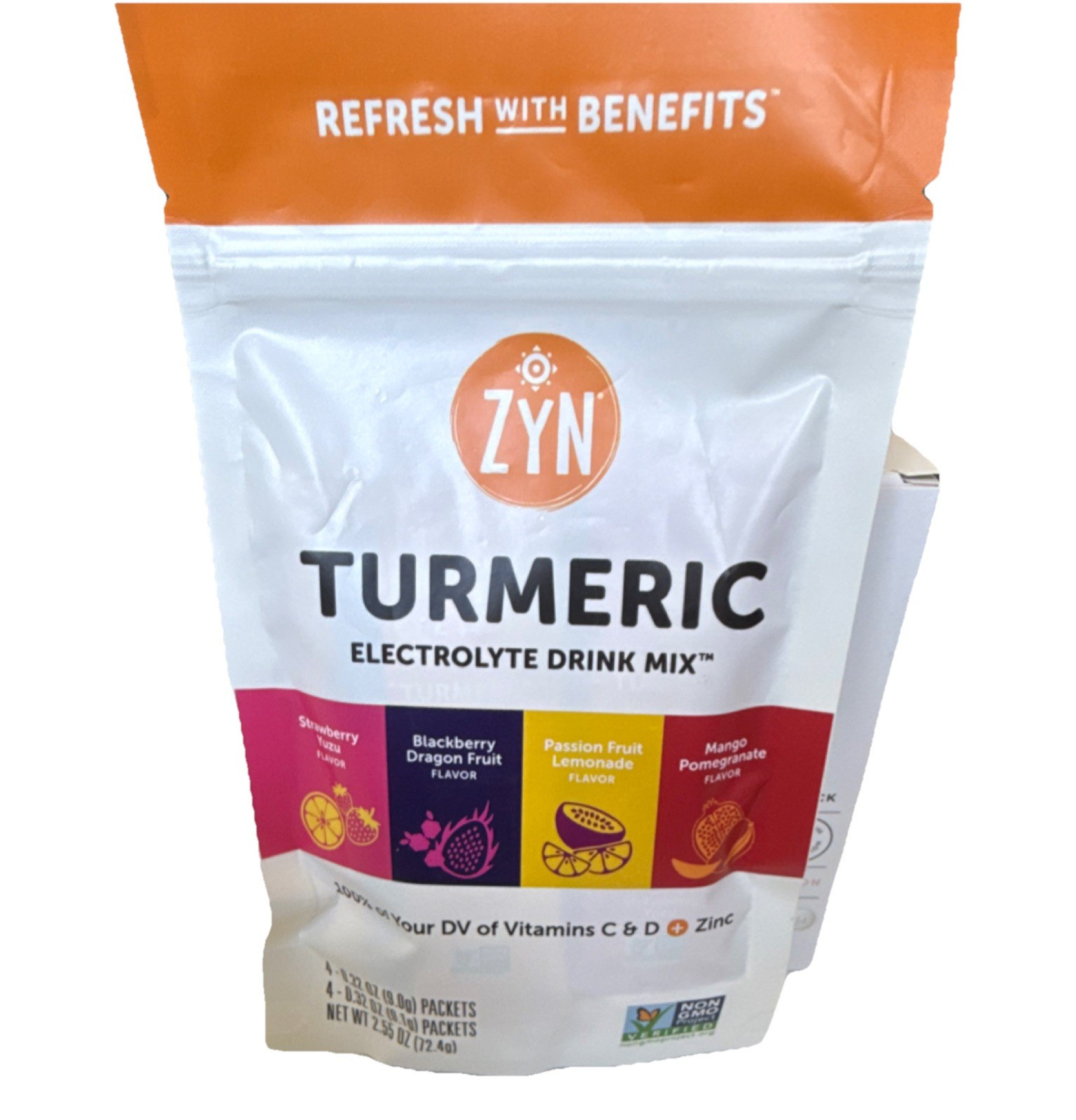 ZYN Turmeric Vitamin C D Zinc Magnesium Electrolyte Powder Variety 2.5 oz