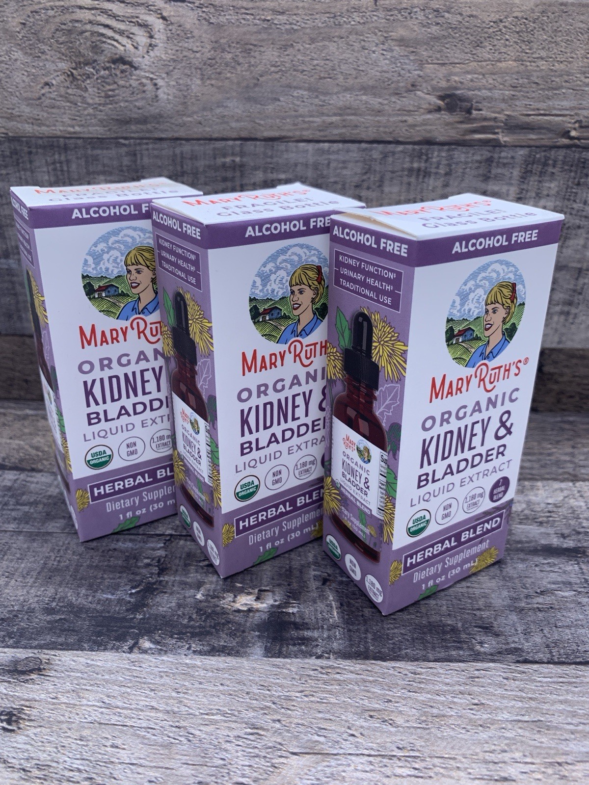 3 MaryRuth’s Kidney Bladder Herbal Blend Organic Alcohol Free Vegan 1oz 9/30/26