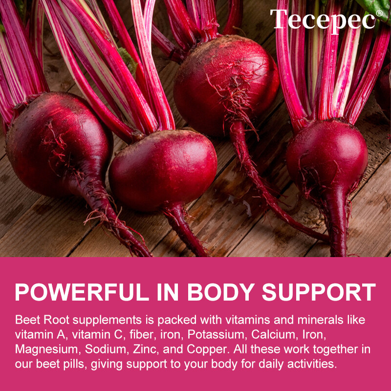 Organic Beet Root Powder 1300mg Per Serving,NITRIC OXIDE BOOSTER-60Caps*2bottles