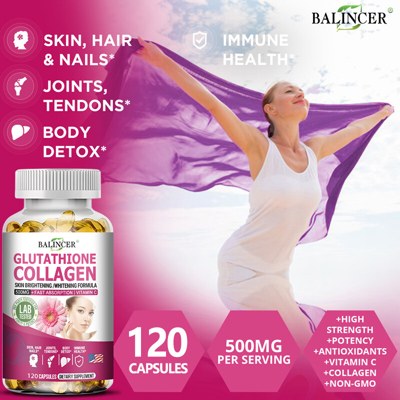 Premium Glutathione Collagen With Vitamin C Whitening-120 Capsules