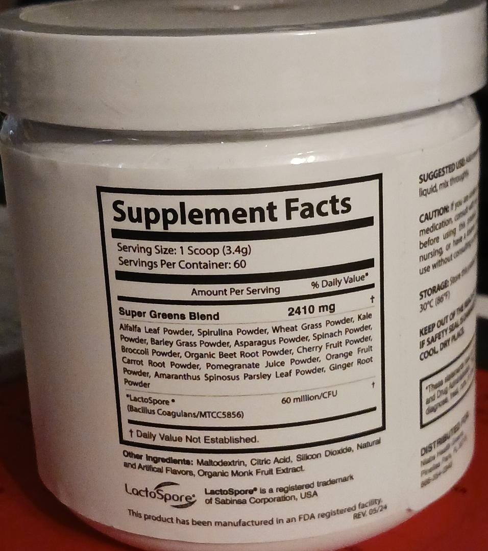 Nlabs Health GREENS Advanced Formula SUPER FOOD help you thrive *FREE SHIPPING*