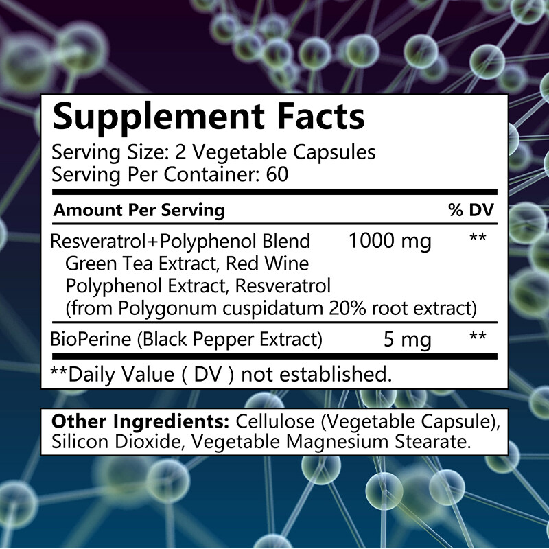 Resveratrol with Polyphenols – Trans Resveratrol Antioxidant for Heart Health