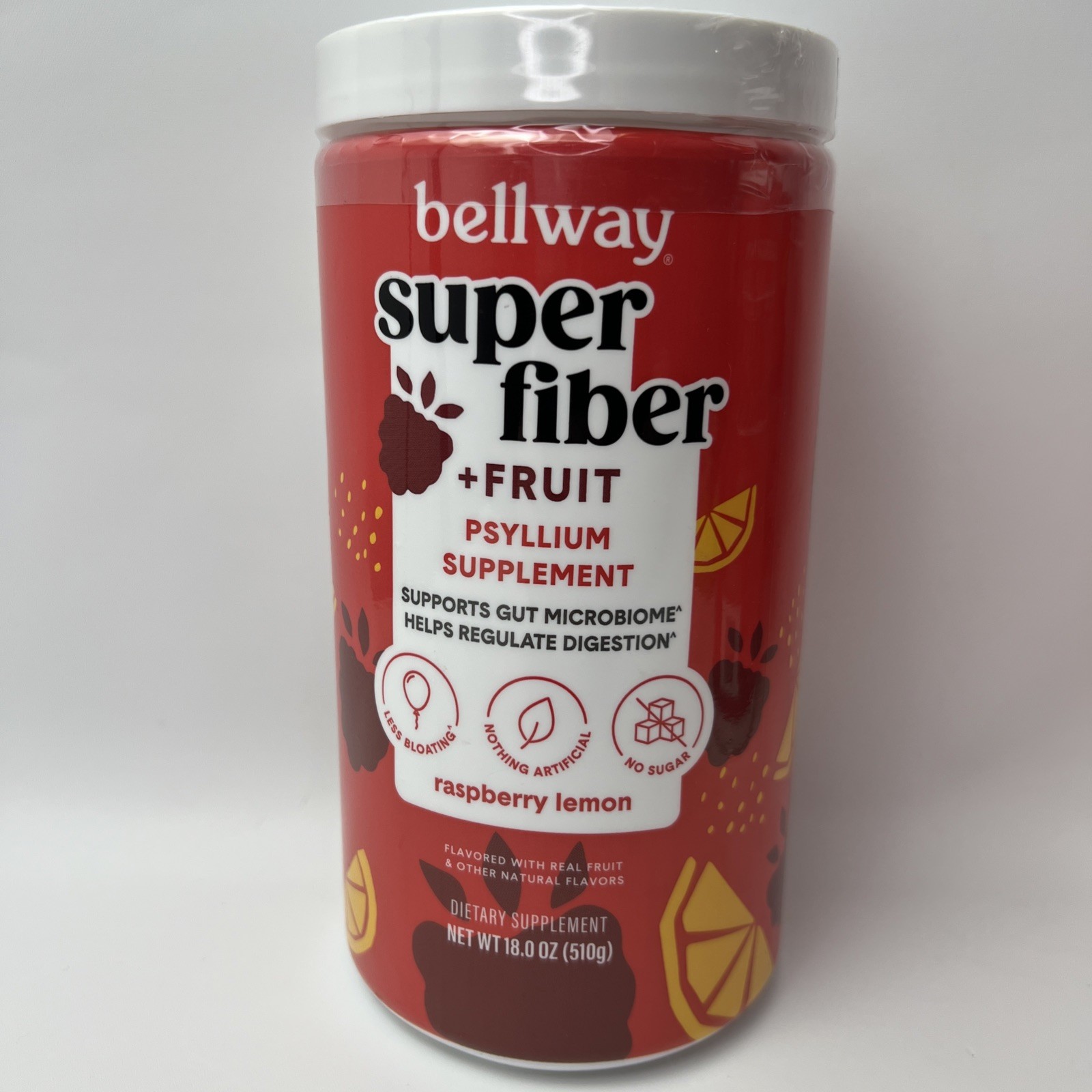 4 Pack Bellway Super Fiber Powder + Fruit, Raspberry Lemon 8.3 oz BB 9/3/2026 +