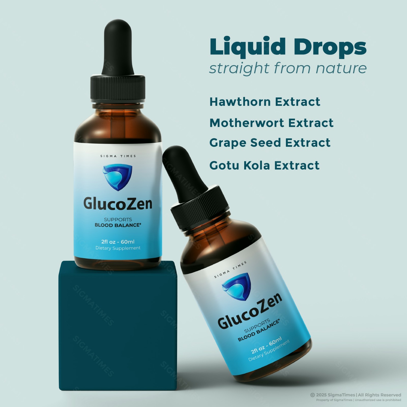 GlucoZen Drops, Gluco Zen Natural Blood Support & Energy Supplement (30 serv.)