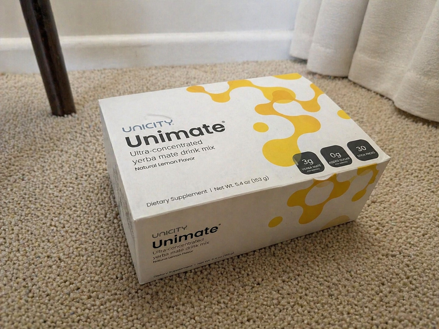 Unicity Unimate Lemon Yerba Mate 30 Packets Detox Energy Drink Metabolism Suppor