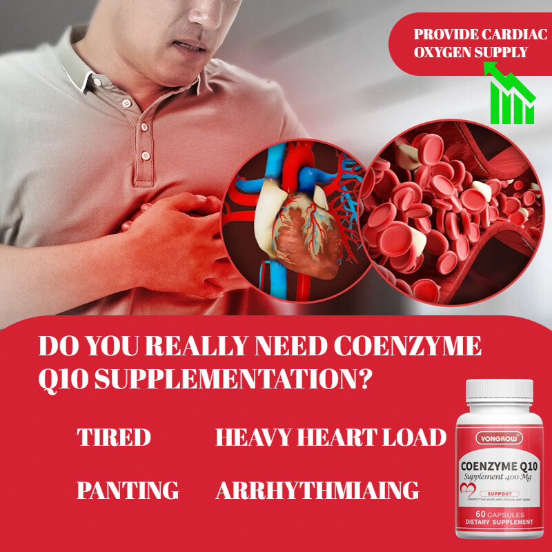 CoQ10 400mg, Coenzyme Q10 60 Capsules, Non-GMO/ Free shipping