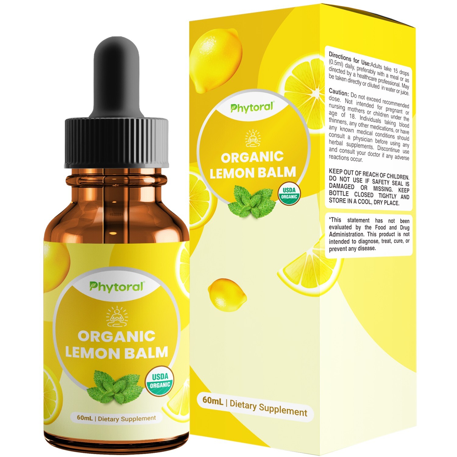 Lemon Balm Extract for Mood Support – Organic Lemon Balm Tincture for Immunity